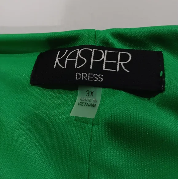 Kasper Women's (Size 3X)  Green/Pink Colorblock Knee-Length Sheath Dress (NWT) - Picture 5 of 14